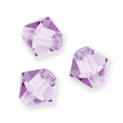 Colier din Mărgele conice de cristal  Preciosa, 4 mm - Violet
