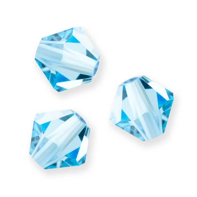 Colier din Mărgele conice de cristal  Preciosa , 4 mm - Aqua