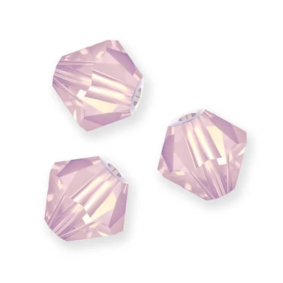 Colier din Mărgele conice de cristal  Preciosa, 4 mm - Rose Opal