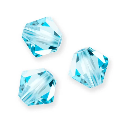 Colier din Mărgele conice de cristal  Preciosa, 4 mm - Aqua Bohemica