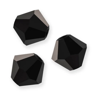 Colier de mărgele conice de cristal  Preciosa, 6 mm - Jet