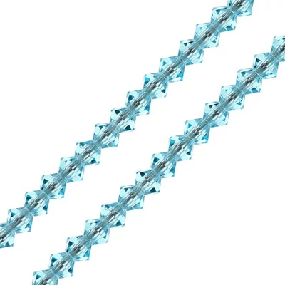 Colier din Mărgele conice de cristal  Preciosa, 4 mm - Aqua Bohemica