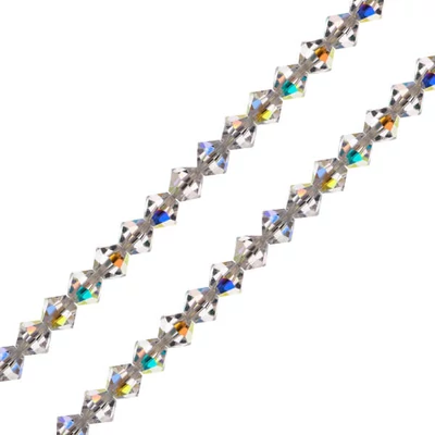 Colier din Mărgele conice de cristal  Preciosa, 4 mm - Crystal AB
