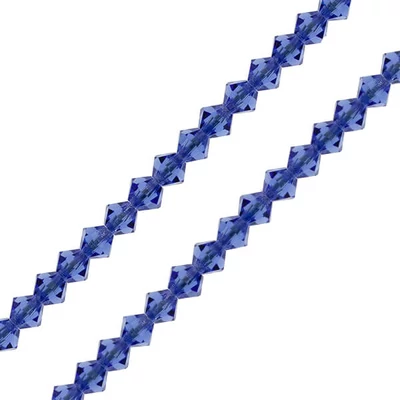 Colier din Mărgele conice de  cristal Preciosa, 4 mm - Safir