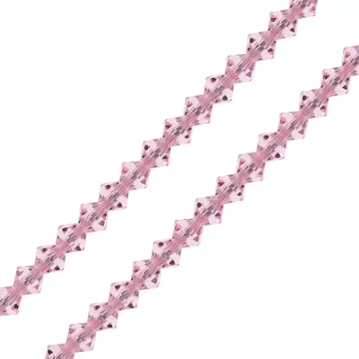Colier din Mărgele conice de cristal  Preciosa, 4 mm - Pink Sapphire