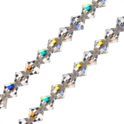 Colier din Mărgele conice de cristal  Preciosa, 6 mm - Crystal AB