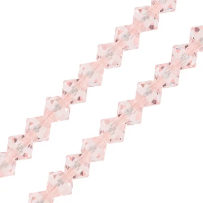 Colier din Mărgele conice de cristal  Preciosa, 6 mm - Trandafir Clar