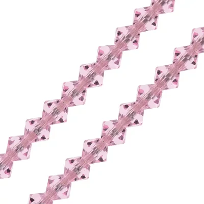 Colier din Mărgele conice de cristal  Preciosa, 6 mm - Pink Sapphire