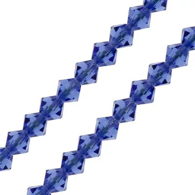 Colier din Mărgele conice de cristal  Preciosa, 6 mm - Sapphire