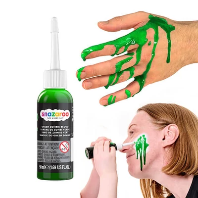 Snazaroo sânge artificială 50 ml - verde, zombi