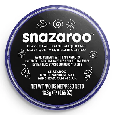 Disc de vopsea pentru față Snazaroo - negru, negru 111