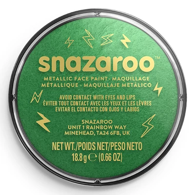 Disc de vopsea Snazaroo - verde metalic, electric green 422