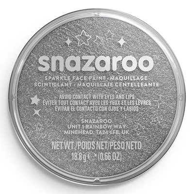 Disc de vopsea pentru față Snazaroo - gri metalizat sclipitor 761
