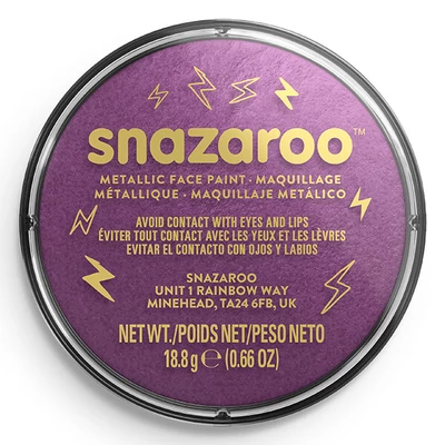 Disc de vopsea pentru față Snazaroo - violet metalic, electric purple 881
