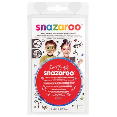 Disc de vopsea pentru față Snazaroo - roșu aprins, bright red 055, blister