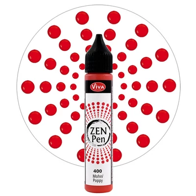 Stilou pentru pictare în puncte Zen Pen  28 ml - roșu mac