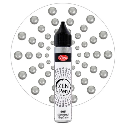 Stilou pentru pictare în puncte Zen Pen, 28 ml - argintiu