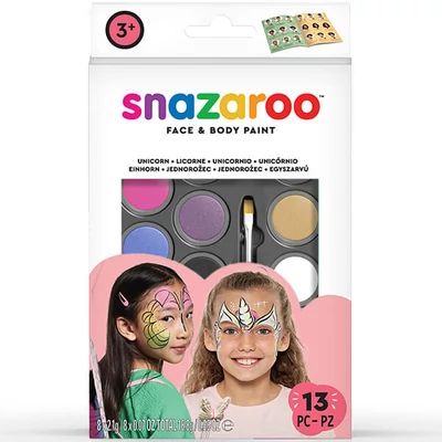 Set de vopsea pentru pictura pe față Snazaroo - Unicorn, Fluture