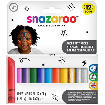 Set de cretă pentru pictura pe față Snazaroo - 12 culori