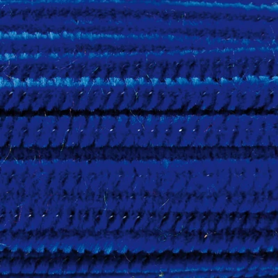 Chenille, 30 cm, 6 mm, 25 buc, albastru închis