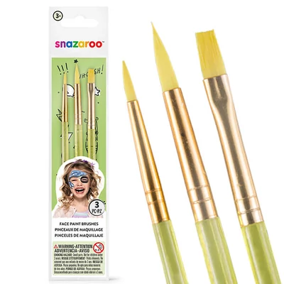 Set de pensule pentru vopsea faciala Snazaroo, 3 buc