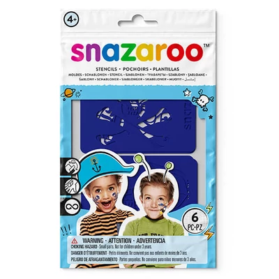 Șablon de pictură pe față Snazaroo, 6 modele - Adventure, pentru băieți