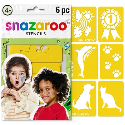 Șablon de pictură pe față Snazaroo, 6 modele - Curcubeu, unisex