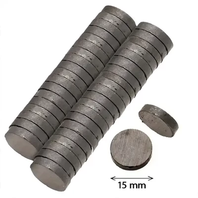 Magnet rotund - 15 mm, 40 buc