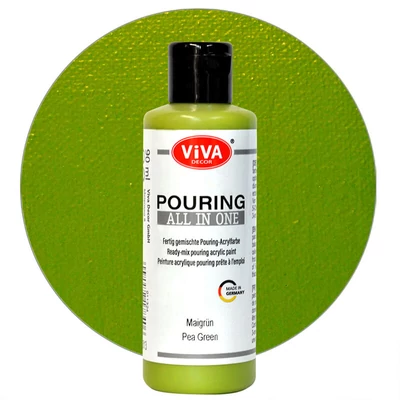 Vopsea Pouring All in One, 90 ml - verde mazăre