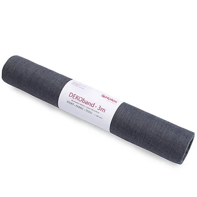 Traverse de masă textil, centru de masa, 28 cm, 3 metri - 85 antracit