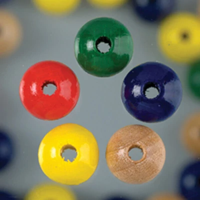 Mărgele din lemn, 6 mm, 110 buc - 00, mixt