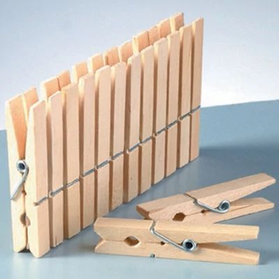 Clip lemn, 72 mm - natural, 1 buc