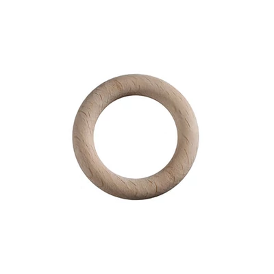 Inel de bază din lemn de fag, prinzător de vise - 5,6 cm, 6 buc