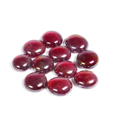 Pietre decorative sticlă rotunde, transparente, 50 g - roșu