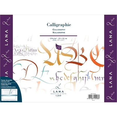 Hahnemühle Lana Calligraphie hârtie pentru caligrafie, 250 g, 12 coli, 24x32 cm