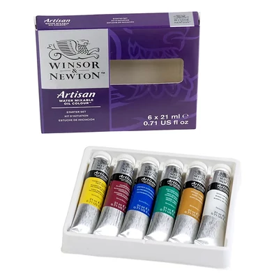 Winsor &amp; Newton Artisan vopsele în ulei miscibile cu apă, set 6x21 ml