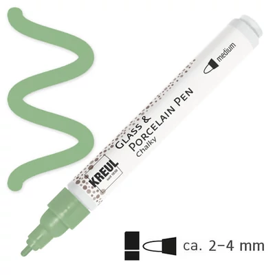Marker pentru sticlă și porțelan , Kreul Chalky - 74 verde rozmarin