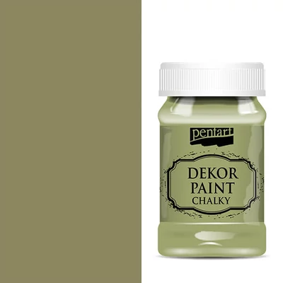 Pentart Dekor Paint Chalky vopsea cretă , 100 ml - masline