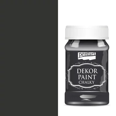 Pentart Dekor Paint Chalky vopsea cretă , 100 ml - negru