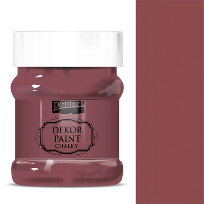 Pentart Dekor Paint Chalky vopsea cretă, 230 ml - roșu de Burgundia