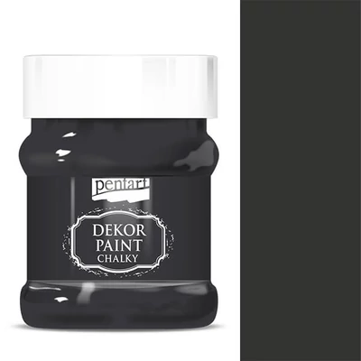 Pentart Dekor Paint Chalky vopsea cretă, 230 ml - negru