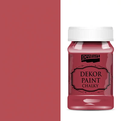 Pentart Dekor Paint Chalky vopsea cretă , 100 ml - roșu cardinal
