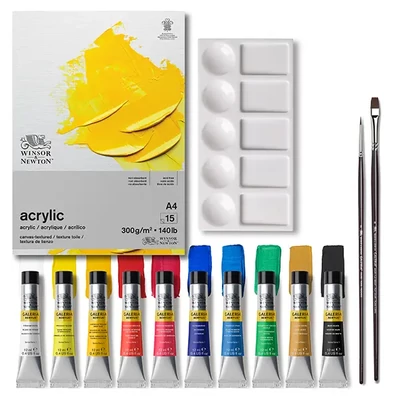 Winsor&amp;Newton Galeria set vopsea acrilică - 10x20 ml + accesorii
