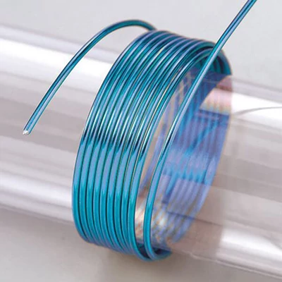Sârmă de aluminiu, 2 mm, 5 m - albastru