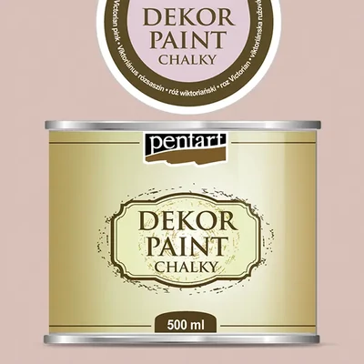 Pentart Dekor Paint Chalky vopsea cretă, 500 ml - roz victorian