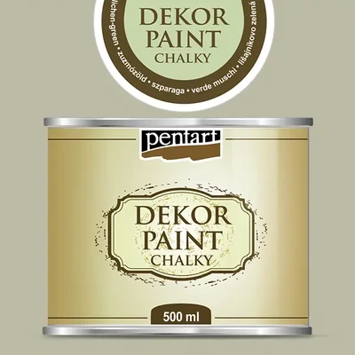 Pentart Dekor Paint Chalky vopsea cretă, 500 ml - verde-lichen