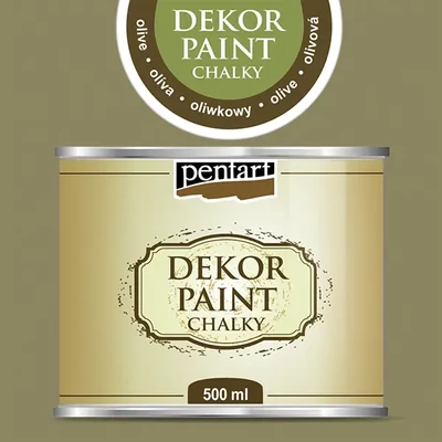 Pentart Dekor Paint Chalky vopsea cretă, 500 ml - măslin