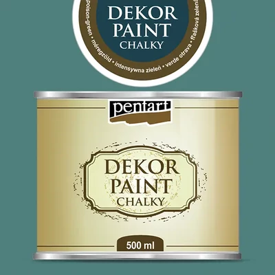 Pentart Dekor Paint Chalky vopsea cretă, 500 ml - verde-venin