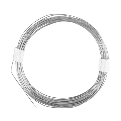 Sârmă de bijuterii, 0,6 mm, 10 m - argintiu, cu miez de cupru