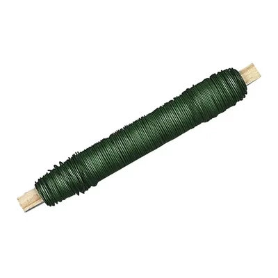 Sârmă pentru aranjamente florale, 0,5 mm, 100 g - verde închis
